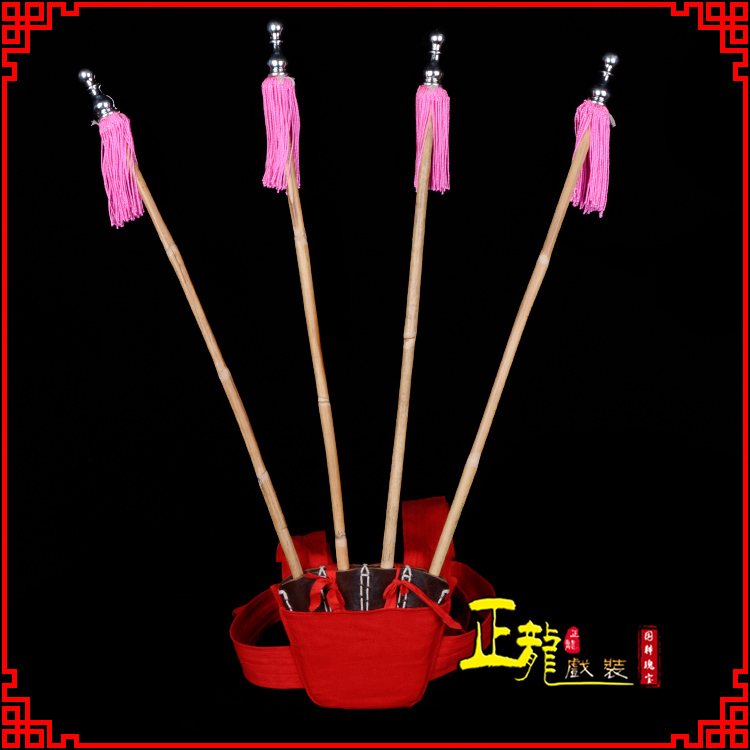 荔蒲戏装戏曲用品靠旗男女大靠 靠板 正宗牛皮旗杆旗架