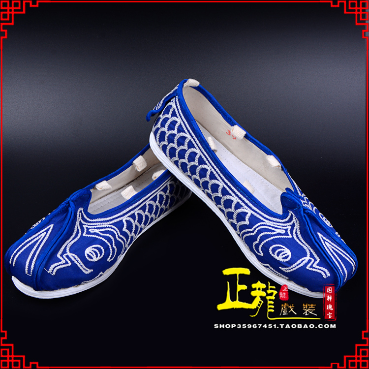 荔蒲戏鞋舞台演出鞋水路英雄三义斋布底鱼鳞洒