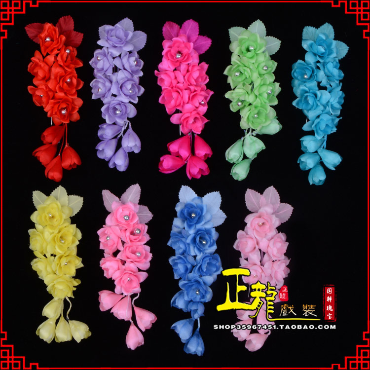 荔蒲鬓花头饰小花头花 真丝绢花