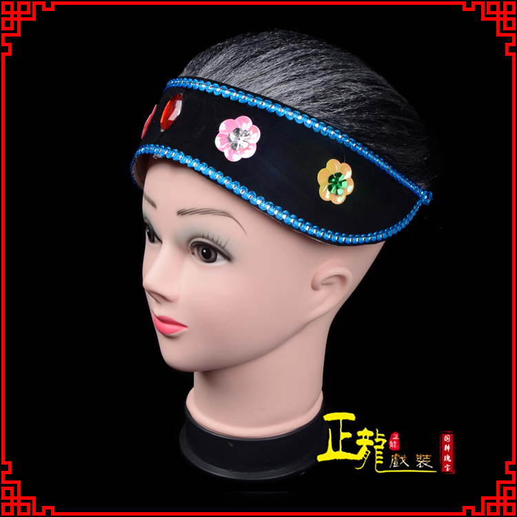 荔蒲老旦媒婆穷老太婆假发套 老旦头套