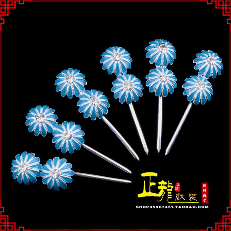 荔蒲头面泡子旦角化妆头饰 仿点绸泡子