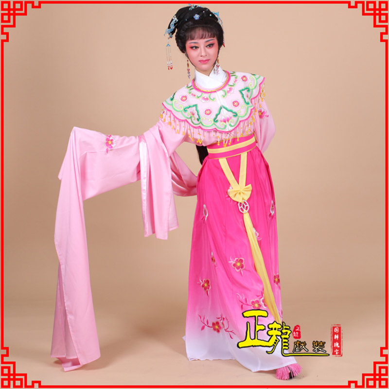 荔蒲水袖青衣练功花旦服 梅花古装衣