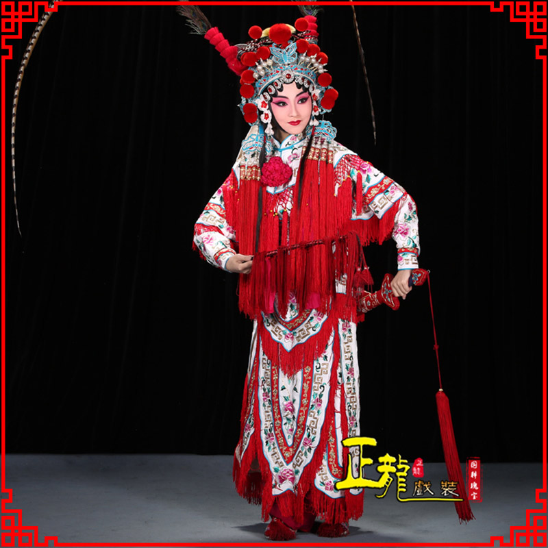 荔蒲刀马旦改容战父 软绉镶边女改良靠